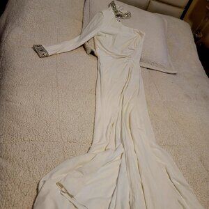Evening Dress, size 6, Cream